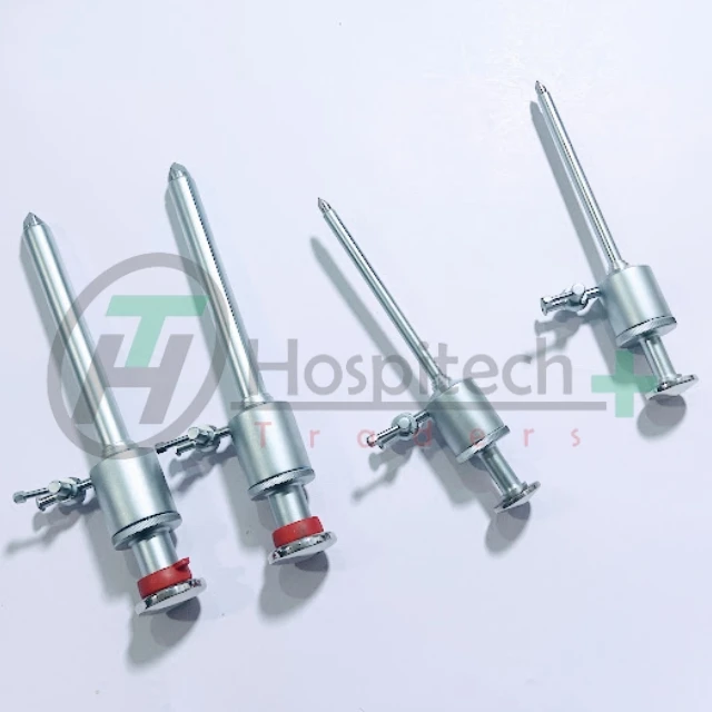 Laproscopic Trocars With Suction Irrigation Tube 10 mm Double Pipe To Make Puncture In Outer Tissue Layer By Hospitech Traders