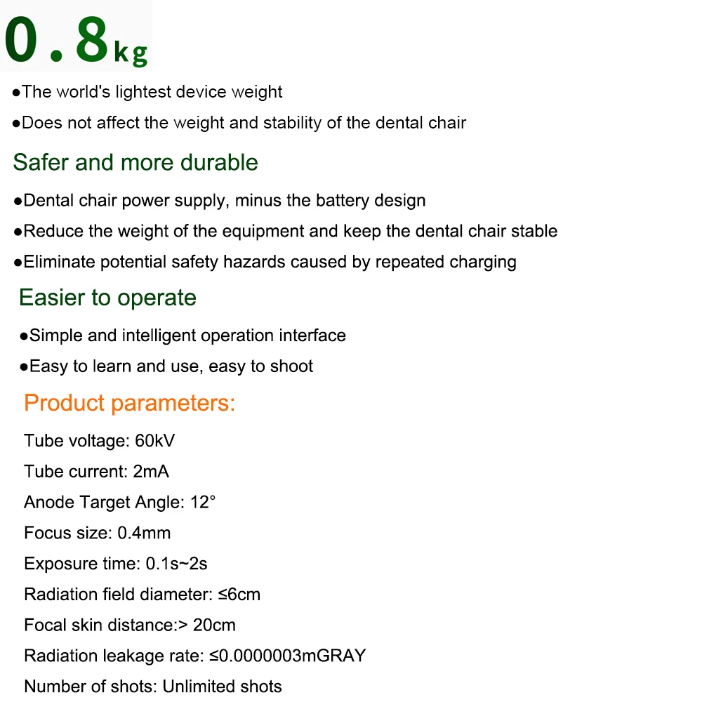Dental x-ray built in dental unit   with dental sensor