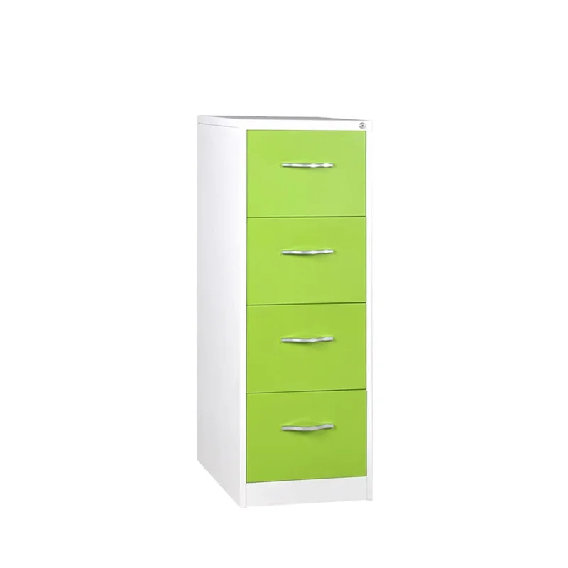 simple fresh colorful knock down structure 4 drawer filing cabinet steel file storage cabinet for office
