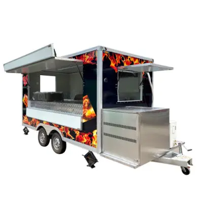 Small Outdoor Catering Mobile Street Food Truck New Mobile Street Food Trailer Kiosk Design for Street Food Vending Cart
