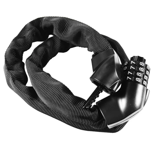 Exclusive Bicycle Chain Combination Lock Made in Taiwan, with Anti-cut Function, Suitable for All TW 4 Digit Combination Lock