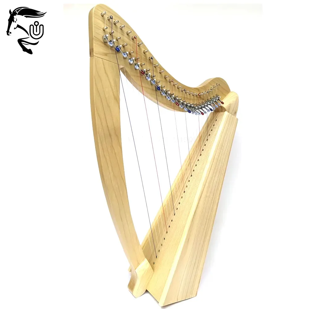 Top Quality High Standard Irish Harps Customized Made Wood Material Wholesale Price Full Size Irish Harps