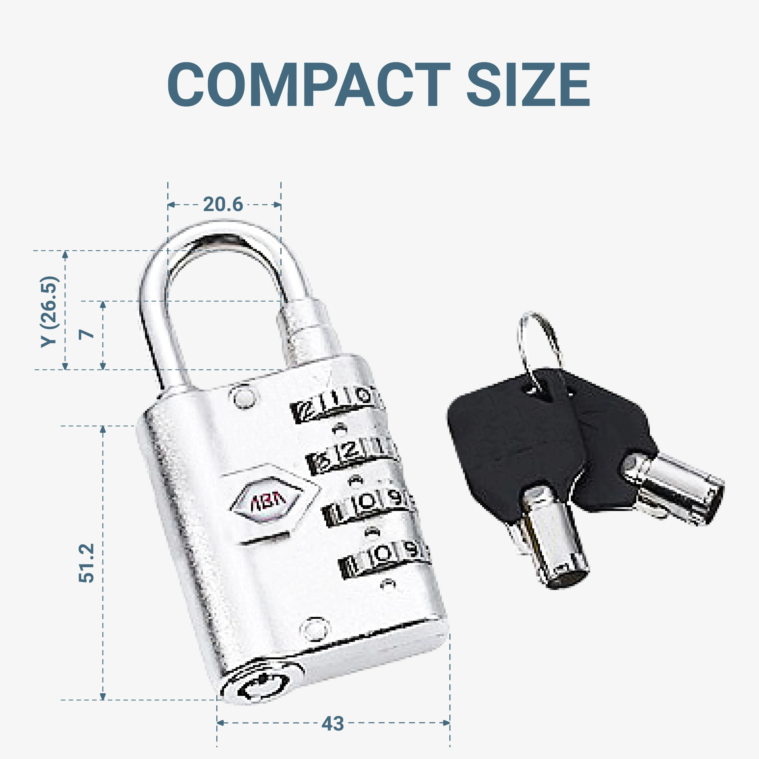 Travel Luggage Lock 4 Digit Waterproof Combination Small Padlock For Locker