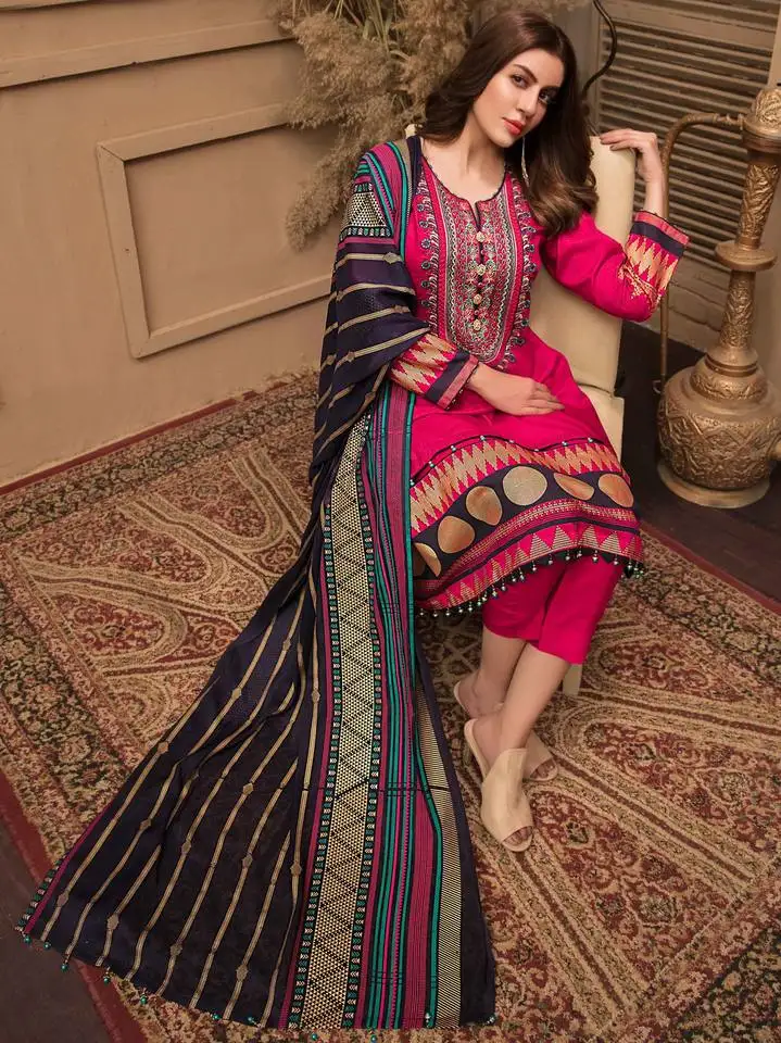 Pakistani shalwar kameez Cheap India and Pakistan Clothing Lenin dresses For Sale 2023