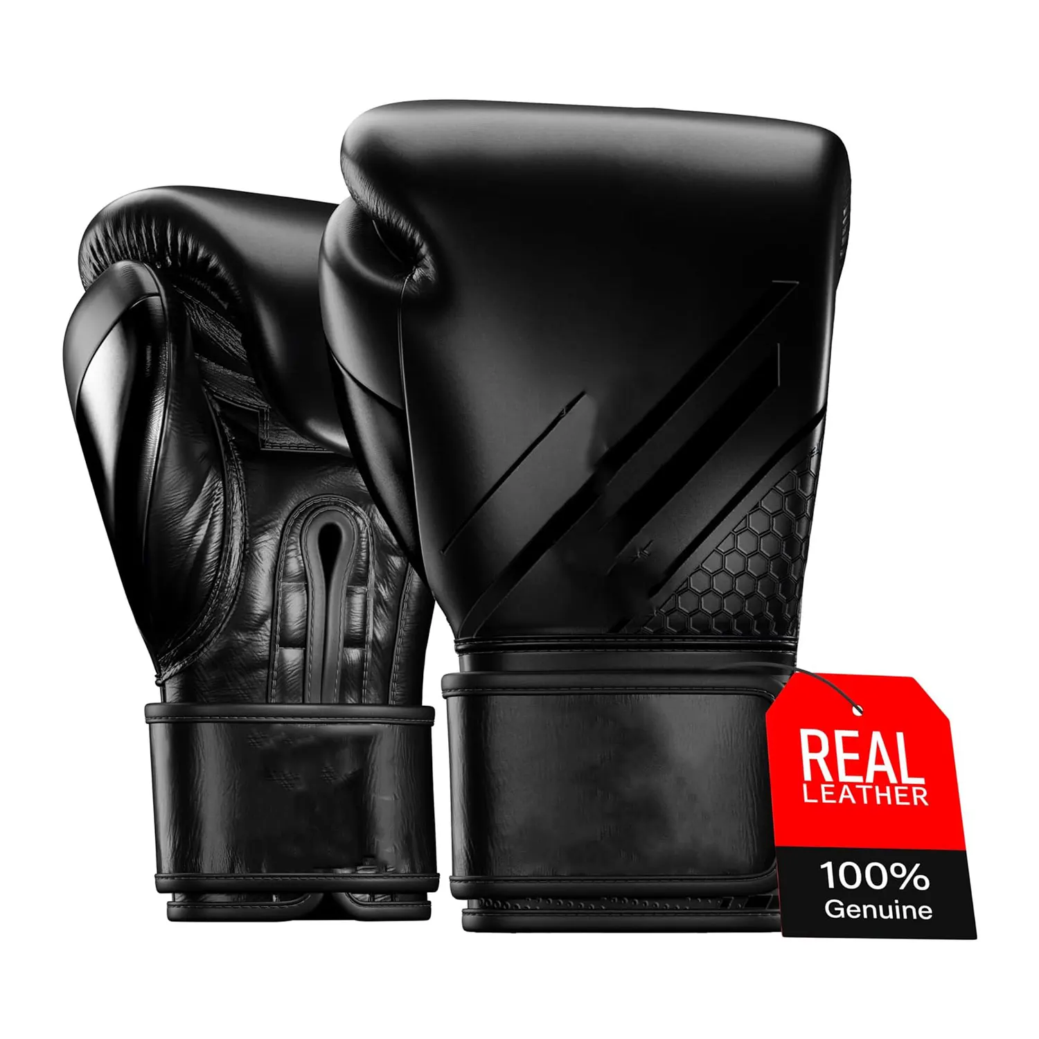 Boxing Gloves Men Women - Genuine Cowhide Leather Training Sparring Gloves.