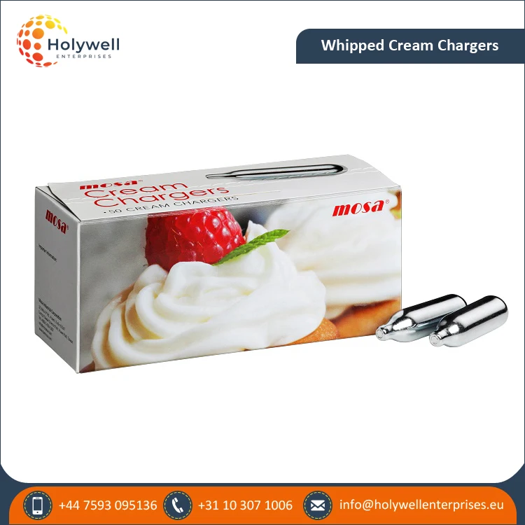 Wholesale Price Exceptional Quality Pack of 50 Mosa Whipped Cream Chargers from Top Listed Exporter