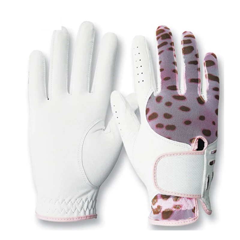 Latest Fashion Plain High Quality Golf Gloves with Latest Pattern Embroidery Logo Leather Golf Gloves