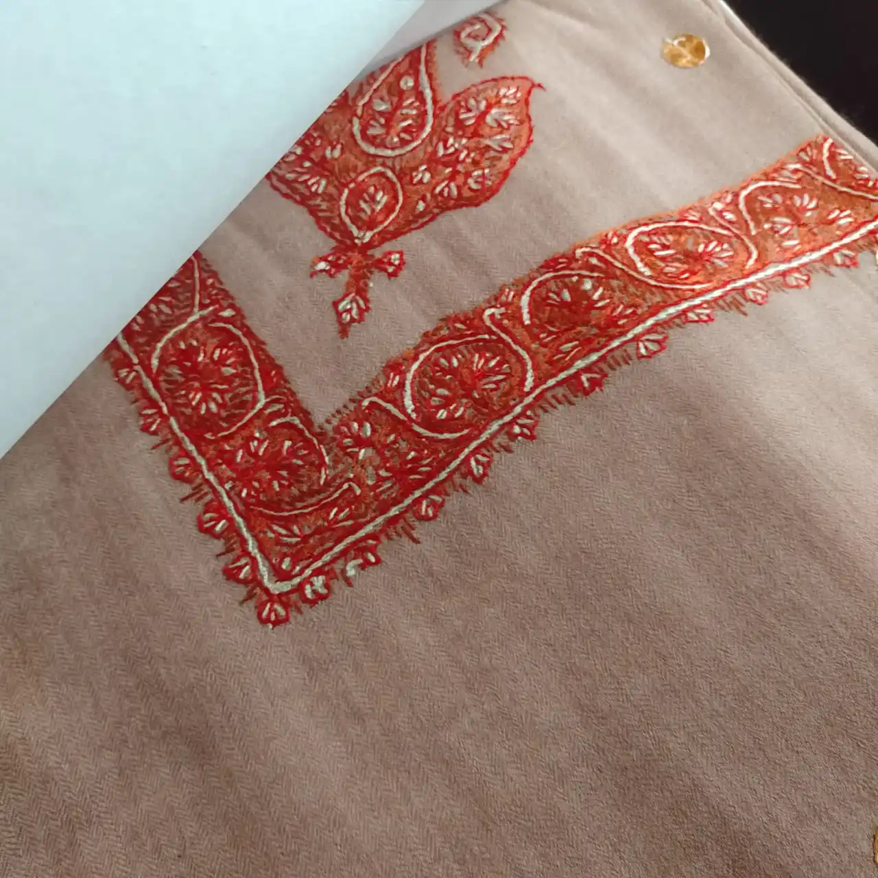 high quality turma AI mussar head scarf embroidery omani Pashmina kashmiri rumal pure wool hand
