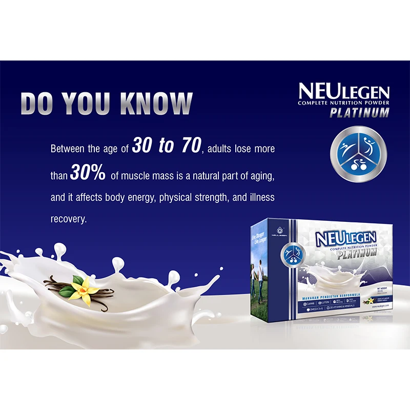 Wholesale Nutritional Drink Neulegen Platinum Complete Nutrition Flavored Milk Powder Suitable For Adults