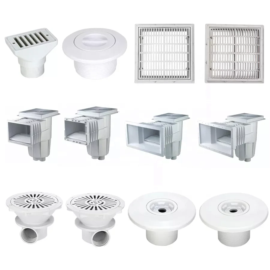 Swimming Pool Accessories Fittings ABS Wall Skimmer outlet fitting pool main drain grate pool spa nozzle