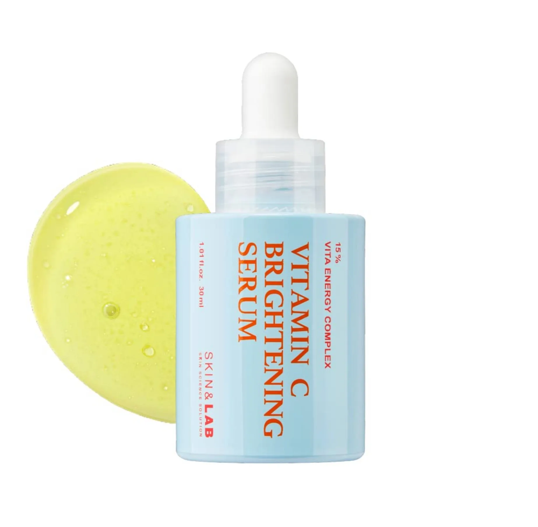 SKIN&LAB Vitamin C Brightening Serum 1.01 fl.oz/30mL Even Skin Tone Brighten Dark Spot Korean cosmetics 15% Vita Energy Complex