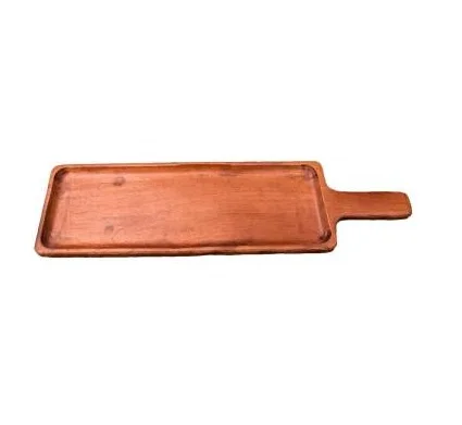 Antique Curved Design Table Serving Wood Platter Manufacturer Unique Finished Mango Wood Food Serving Platter