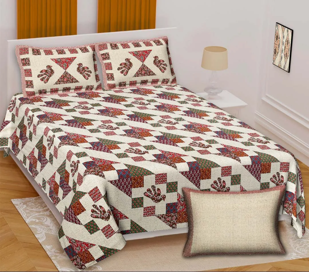 Indian Jaipuri Bedsheet 100% Cotton For your home Low Price Bedsheets for Home Decore