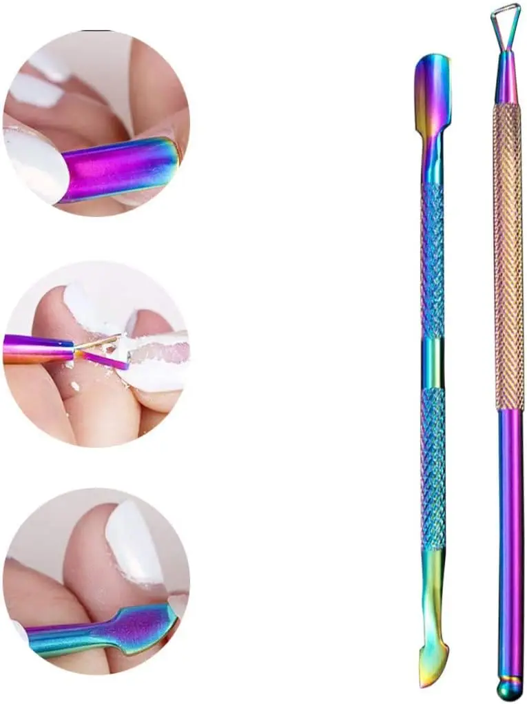 Cuticle Pusher Gel Nail Polish Remover Double End Dead Skin Scraper Manicure Tool Cuticle Pusher Nail Pusher Set Nail Clean