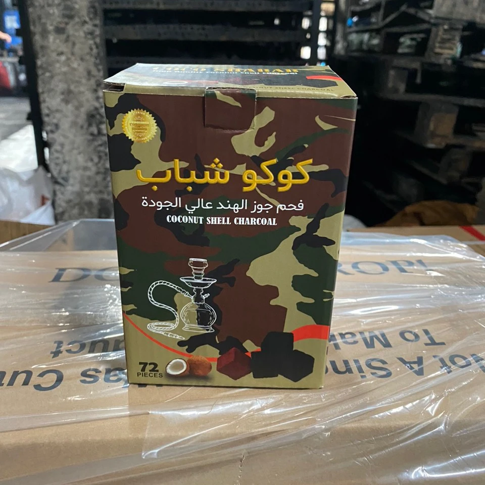 Fire Coconut Shisha Size 22x22x22 mm 100% Coconut Shell Less From VietNam Manufacture Ash Nature Cube Hookah Charcoal