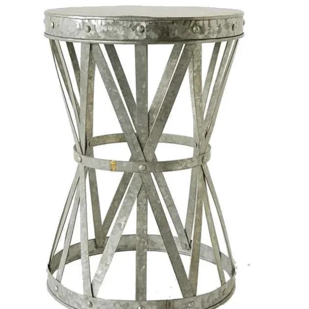 Galvanized Top Metal Iron Table For Living Room Decoration Patio Side & Accent Tables Furniture At Cheap & Best Price