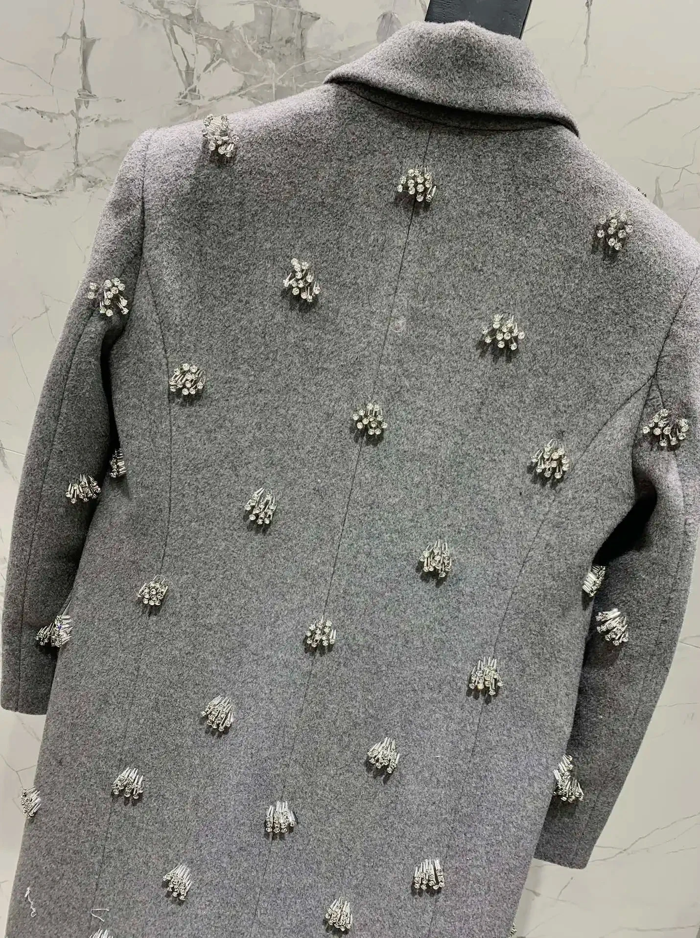 Women Fall Winter 2023 Korean Fashion Loose Cotton Double Breasted Jackets Casual Turn Down Collar Coats  Wool & Blends