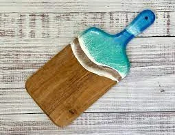 Luxury Resin Epoxy Chopping Board Eco Friendly Hand Made Resin Epoxy Chopping Board Vegetable Cutting resin Epoxy Chopping Board