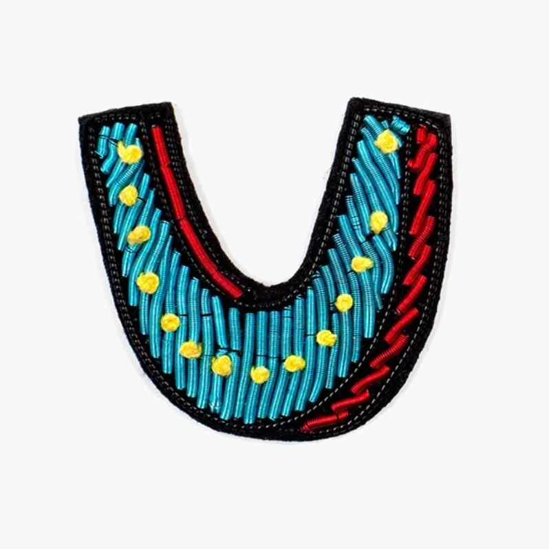 nHand-embroidered Brooch Pin Alphabet A to Z