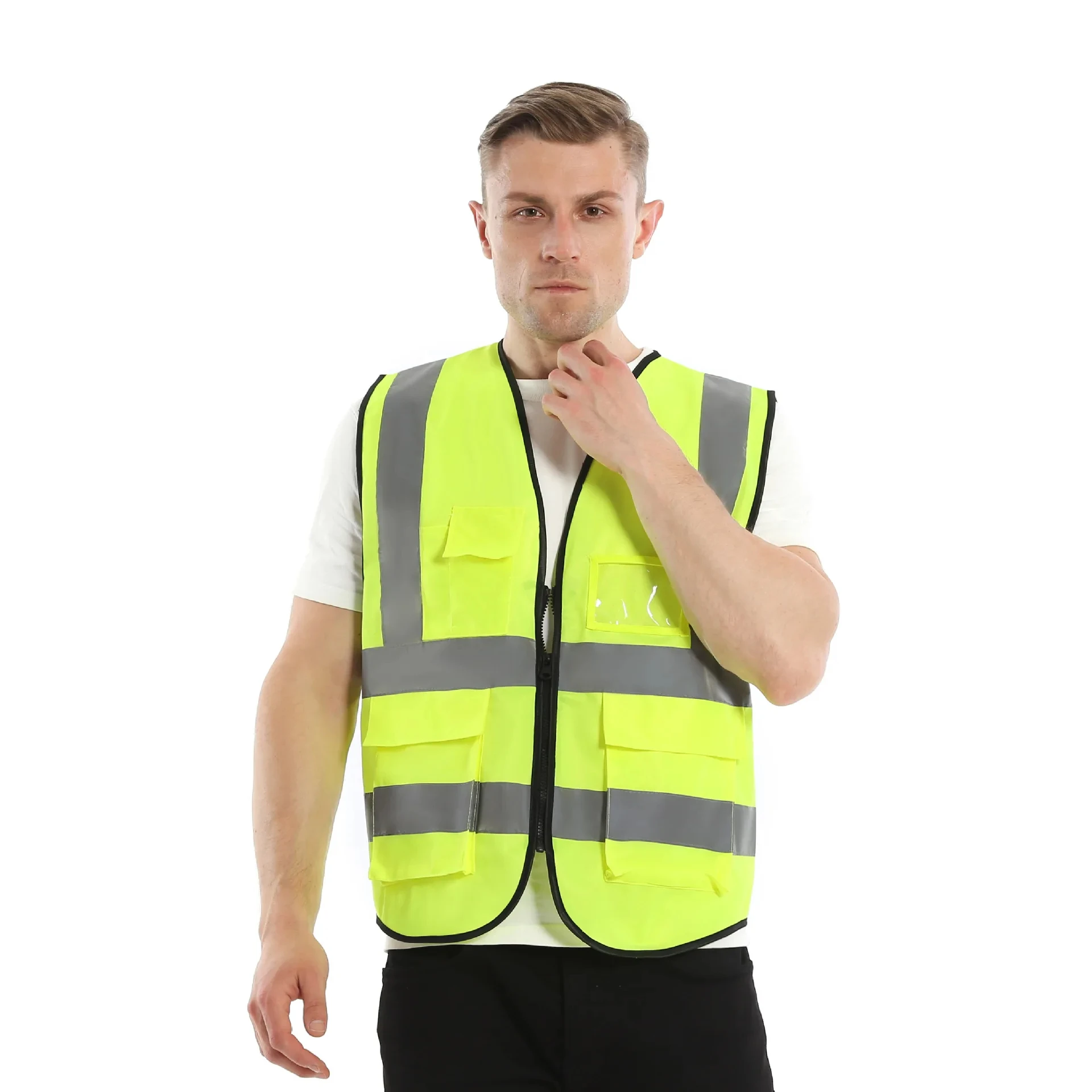 Reflective Safety Vest Custom LOGO TEXT High Visibility Work Vest Construction Work Uniforms Engineer Safety Vest
