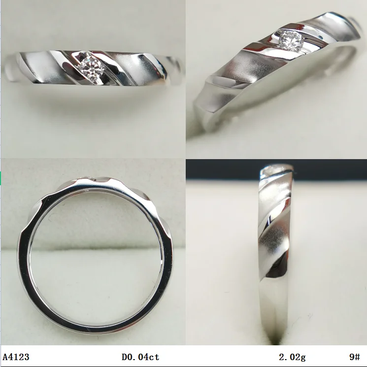 Fine Jewelry Lab Grown Diamond Couple Ring White Gold for Engagement/wedding CLASSIC Unisex Customization IGI 2 Pcs White DEF