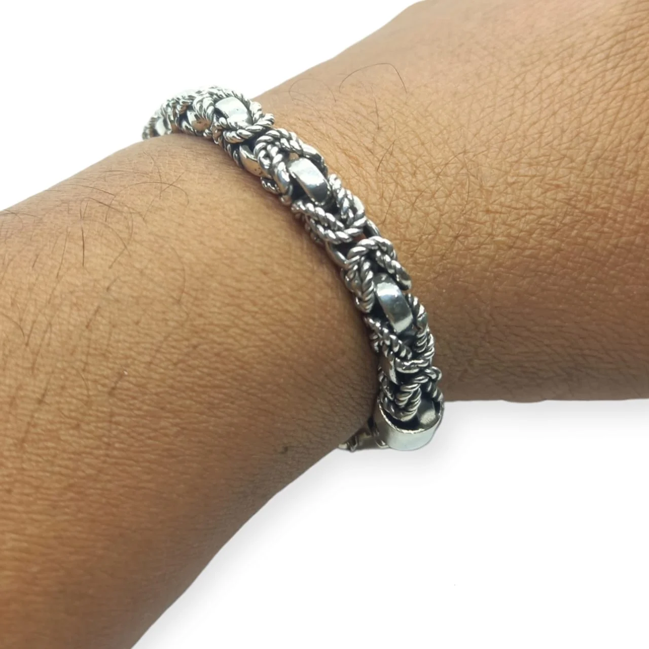 NY-CHB060-Silver Chain Bracelet Byzantine Classic Design Chain Sterling Silver Bali Chain For Gift Women Men Unisex