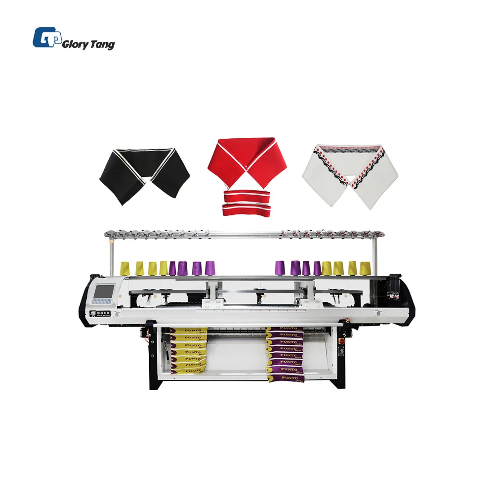 Fashionable Knitted Collar Designs and Precise Stitching High Performance Flat Knitting Machine Collar Machines