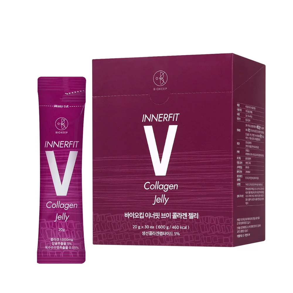 Коллагеновое желе BIOKEEP INNERFIT V с содержанием 1000 мг рыбьего коллагена с низким молекулярным весом для эластичности кожи