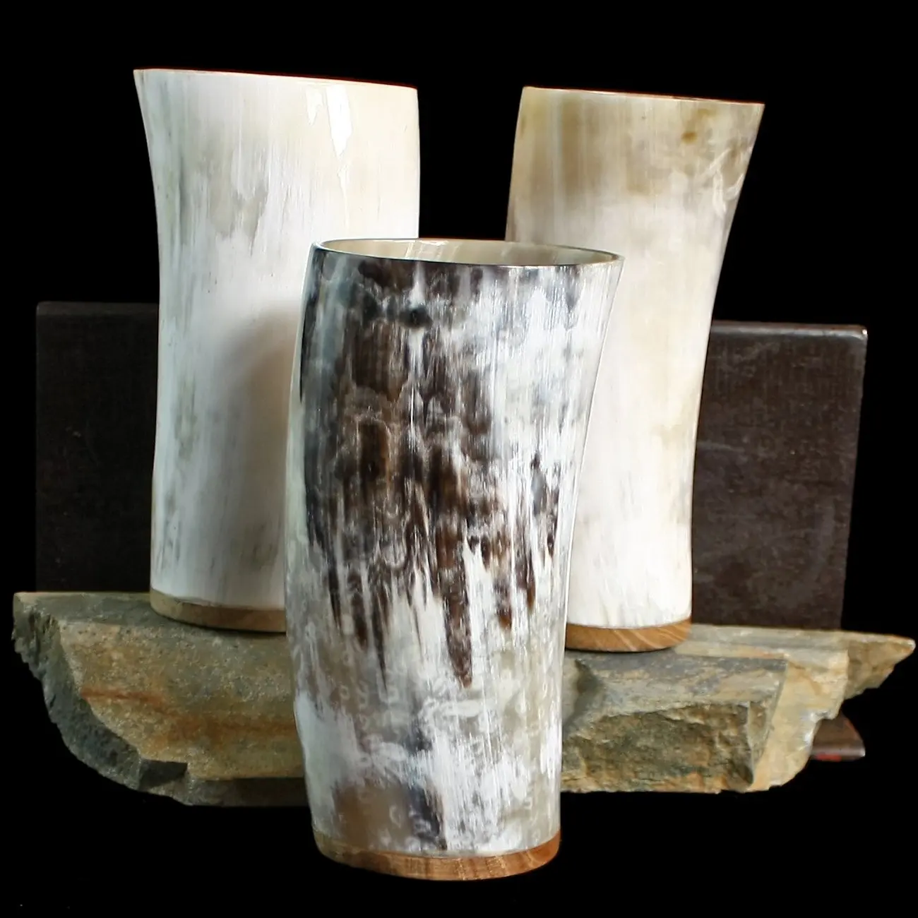 High Quality Viking Horn Glass Drinking Horn Glass Coffee Glass With Resin Base Viking Horn From India