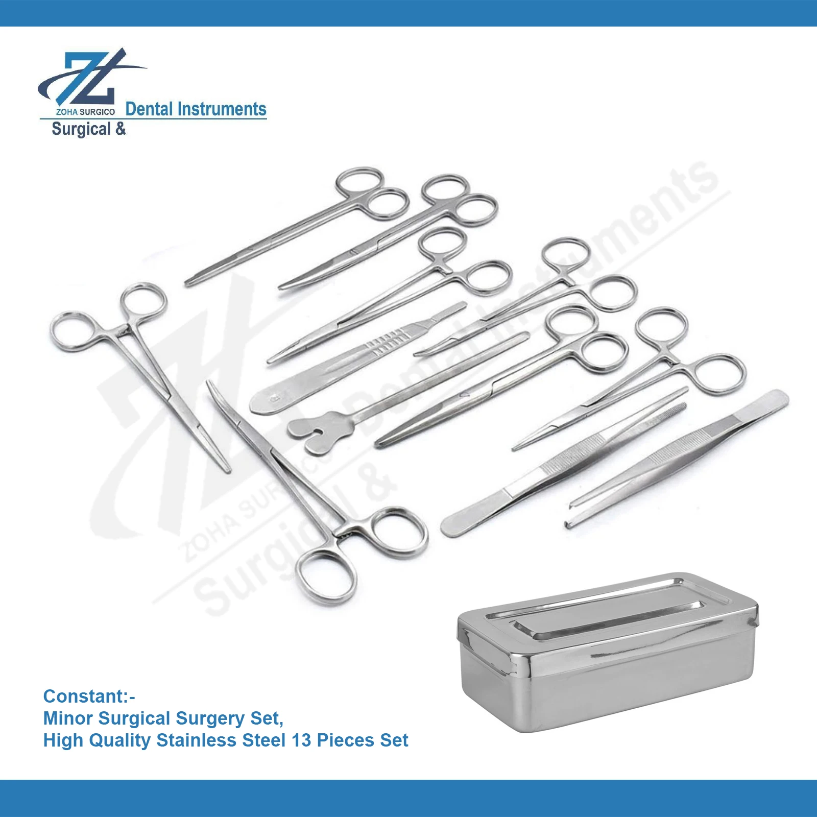 Набор хирургических инструментов из нержавеющей стали