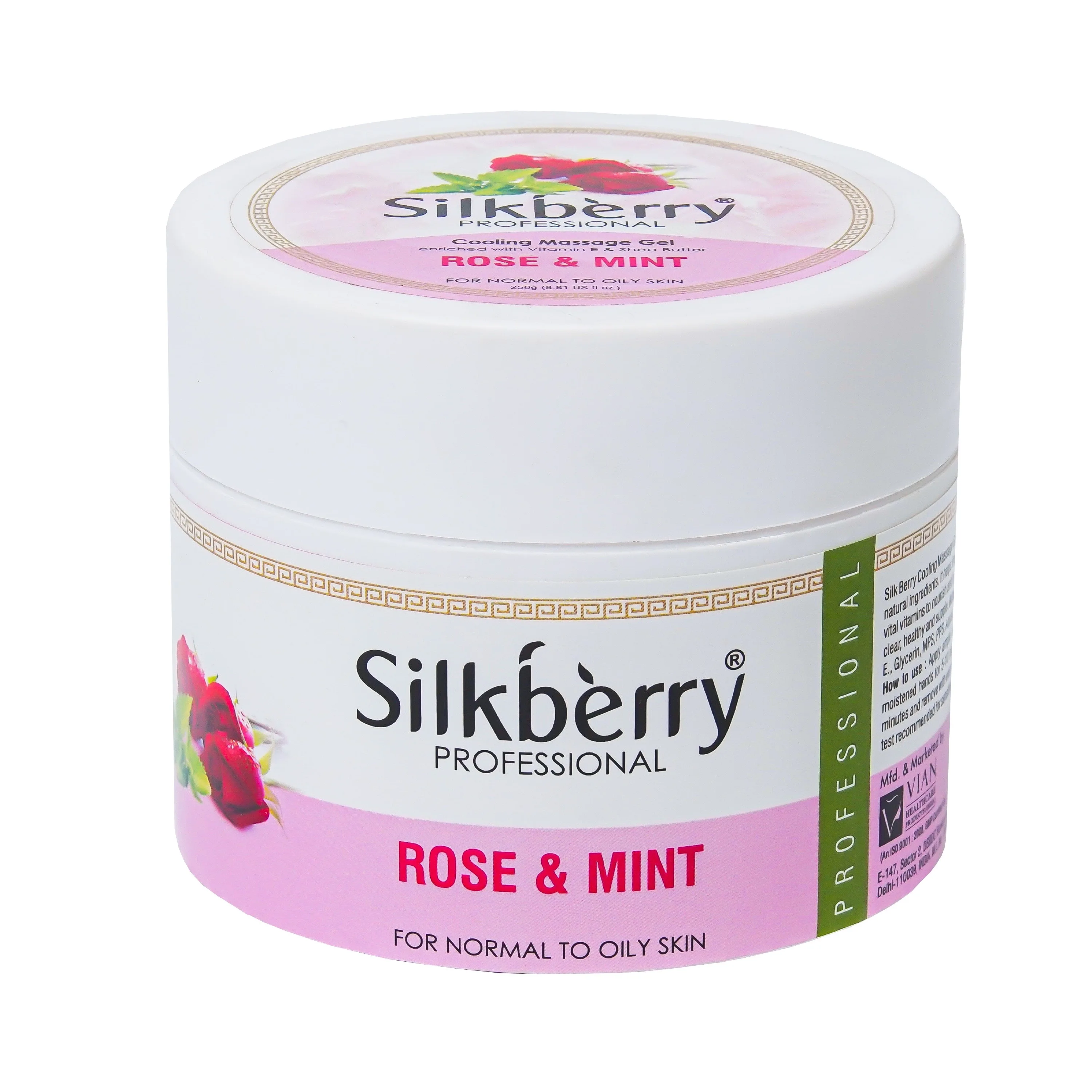 Охлаждающий Массажный гель Silkberry, Роза и мята, 250 г, 900 г