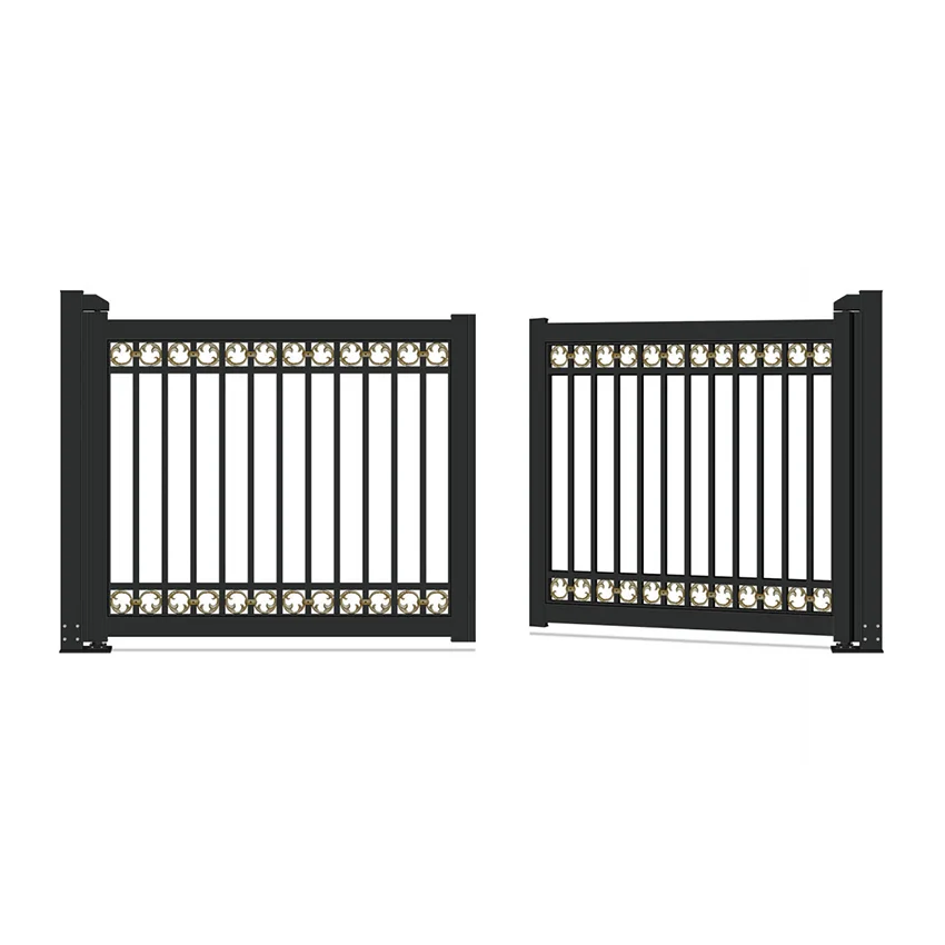 High Quality Automatic Driveway Swing Gates Fence Aluminium Garden Front Entrance Aluminum Gate