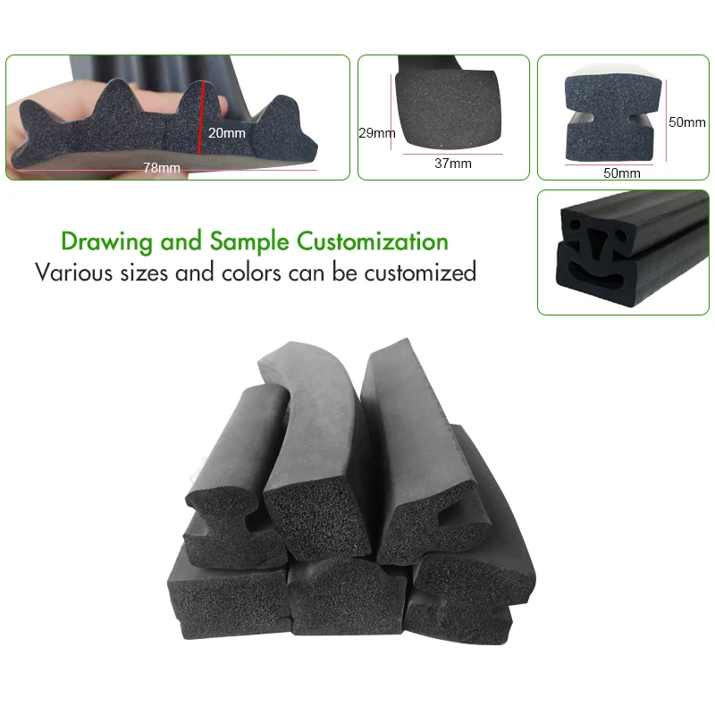 High quality shield machine accessories epdm vacuum tunnel shield machine rubber seal strip gasket