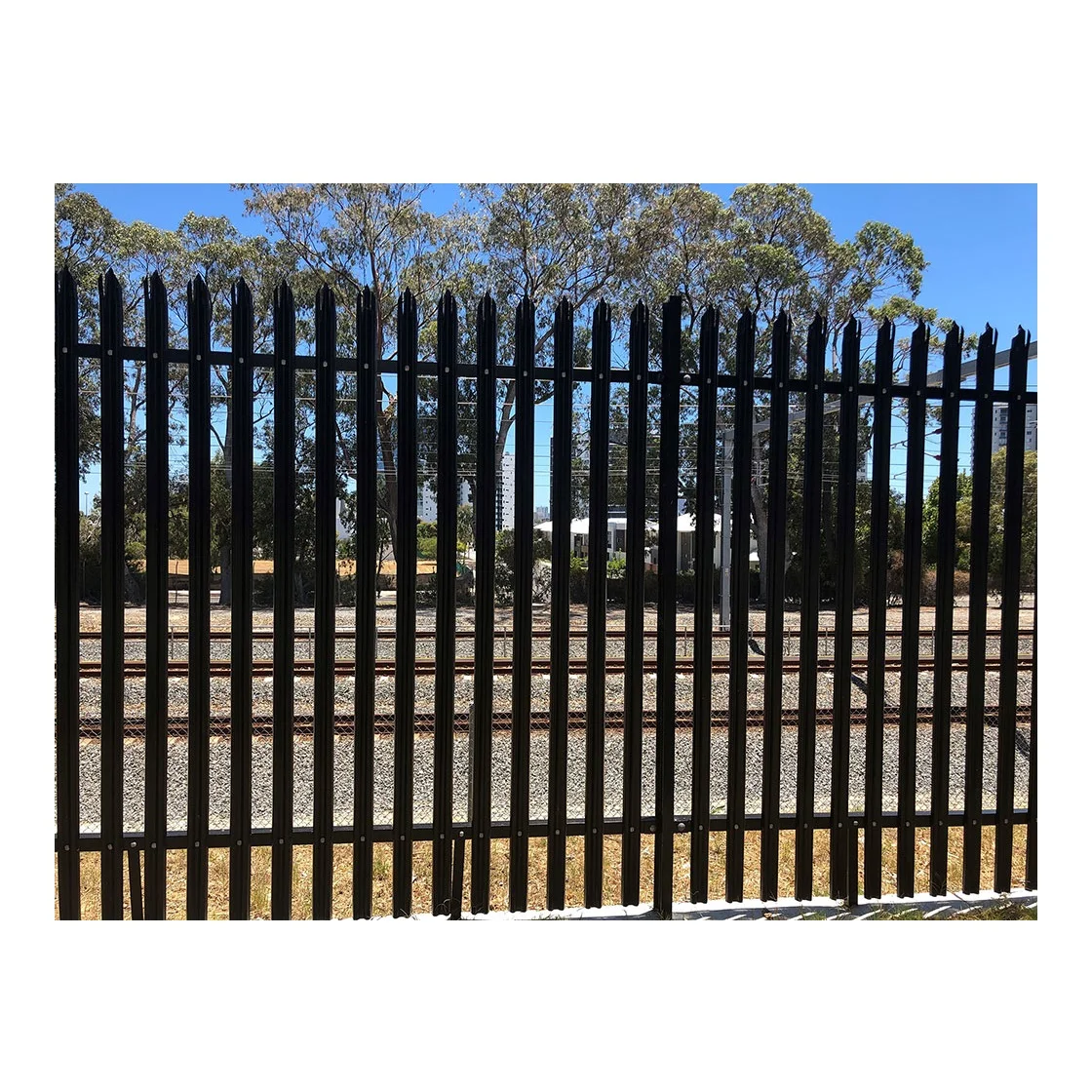Palisade Security Fencing, 1.5-3.0m Length, 50-100mm Pale Spacing, Powder Coated