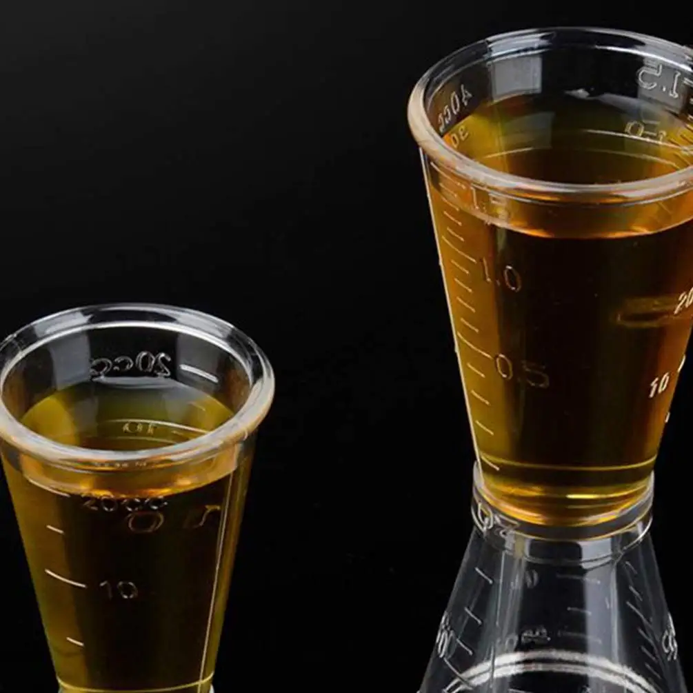 2024 Best Wholesaler Double Wine Jiggers Measuring Cup Plastic Cocktail Jigger for Bar Accessories