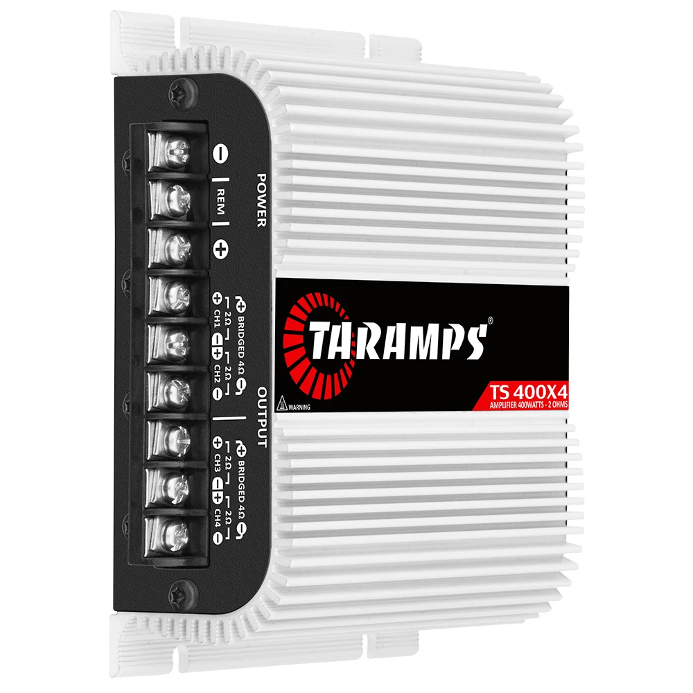 Taramps TS 400x4 FULL RANGE 2 Ohms 400 watts RMS 4 Channels Car Audio Amplifier RCA Input Class D, Multi-channel Amp High Power