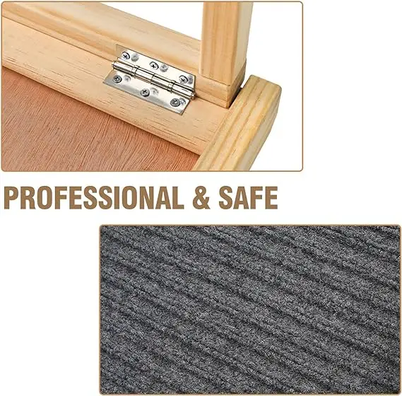 Adjustable Dog Cats Ramp Folding Portable Wooden Pet Ramp for All Small and Older Animals