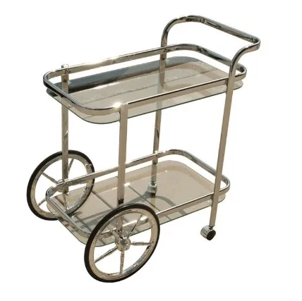 Bar Trolley large casting Bar Trolley luxury set modern living wine cart metal wine server Cart Brass Aluminum Iron Trolley
