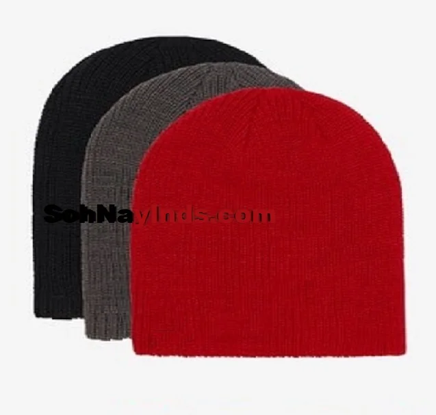 Beanie Custom Embroidery Patch Logo winter hats caps blue knit beanie Solid Colors and Custom Multiple Colors