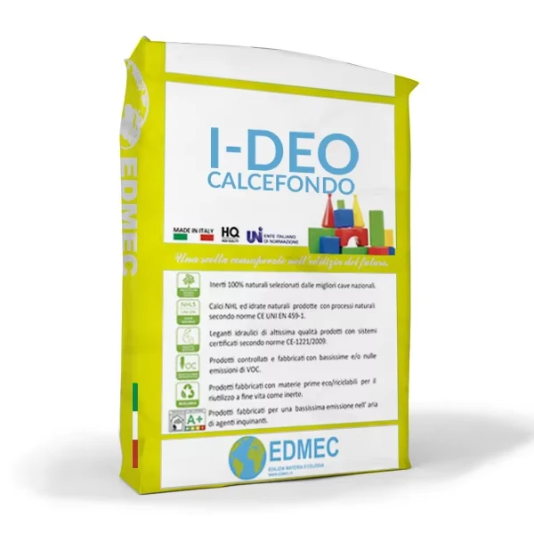 Natural Lime-Based Dehumidifying Plaster for Interiors and Exteriors with Pozzolanic Reaction Cement Product