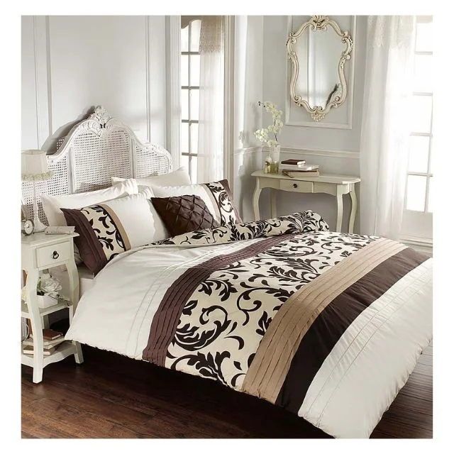 Fully Customizable Bedding Egyptian Cotton 1000tc Jacquard Hollow Out Cover Luxury Embroidered Brocade Yarn-dyed Pillowcases
