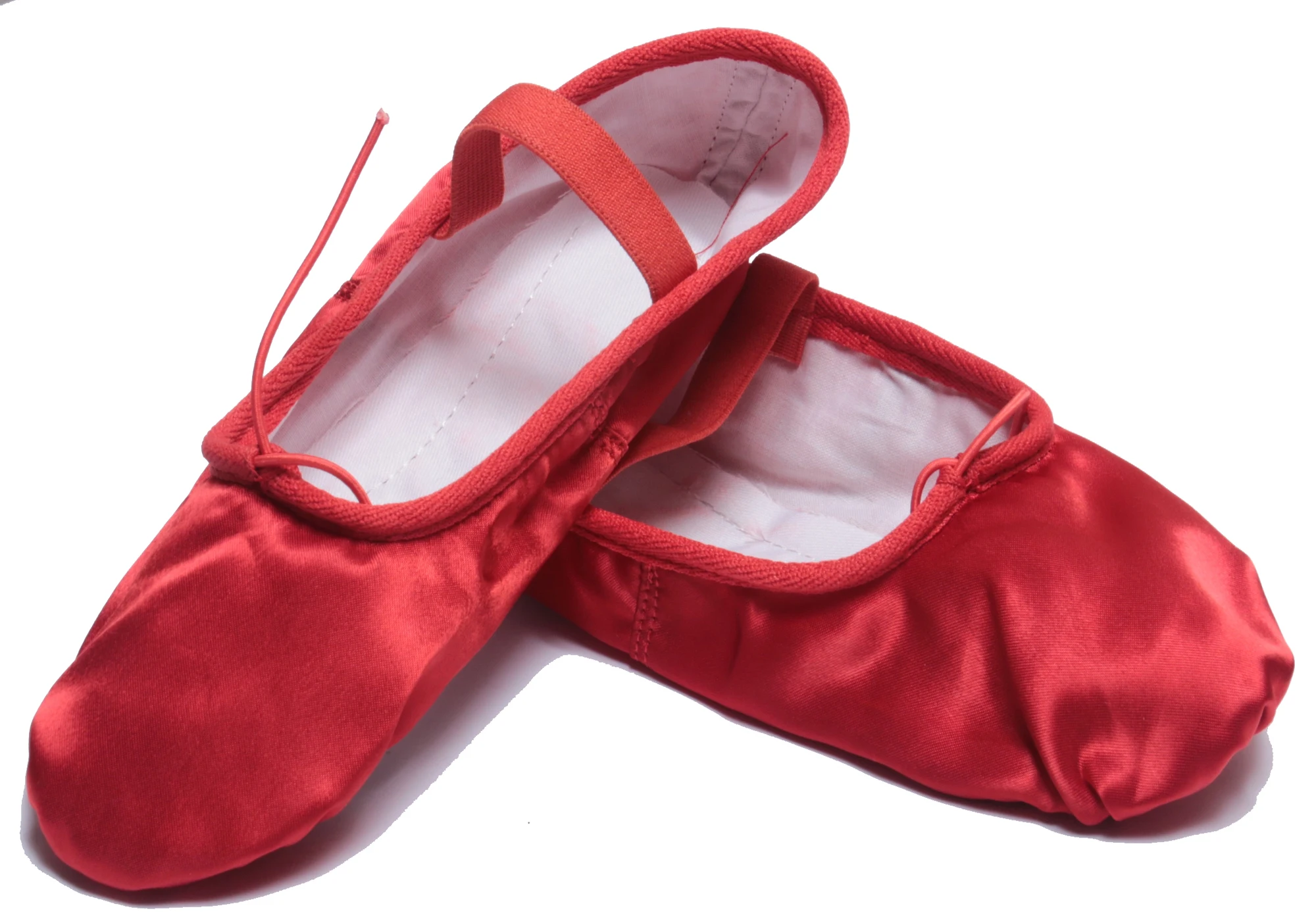 Wholesale Best Manufacturing Red Satin Ballet Dance Shoes With Inner Cotton Lining and Outer Full Sole For Women and Girls