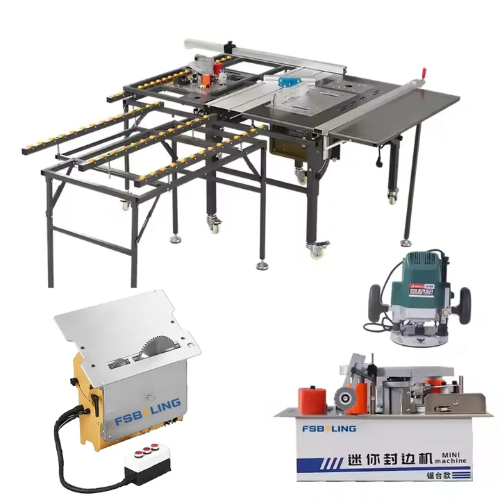 Cutting and Sealing One Multifunctional Dust-free Letter Saw Woodworking Push Table Saw
