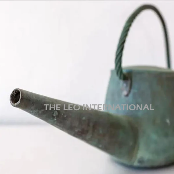 Wholesale Price 15X4.5X7.5 Inch Water Cans Rustic Green Patina Iron Steel Outdoor Home Garden Watering Tools with Latest Design