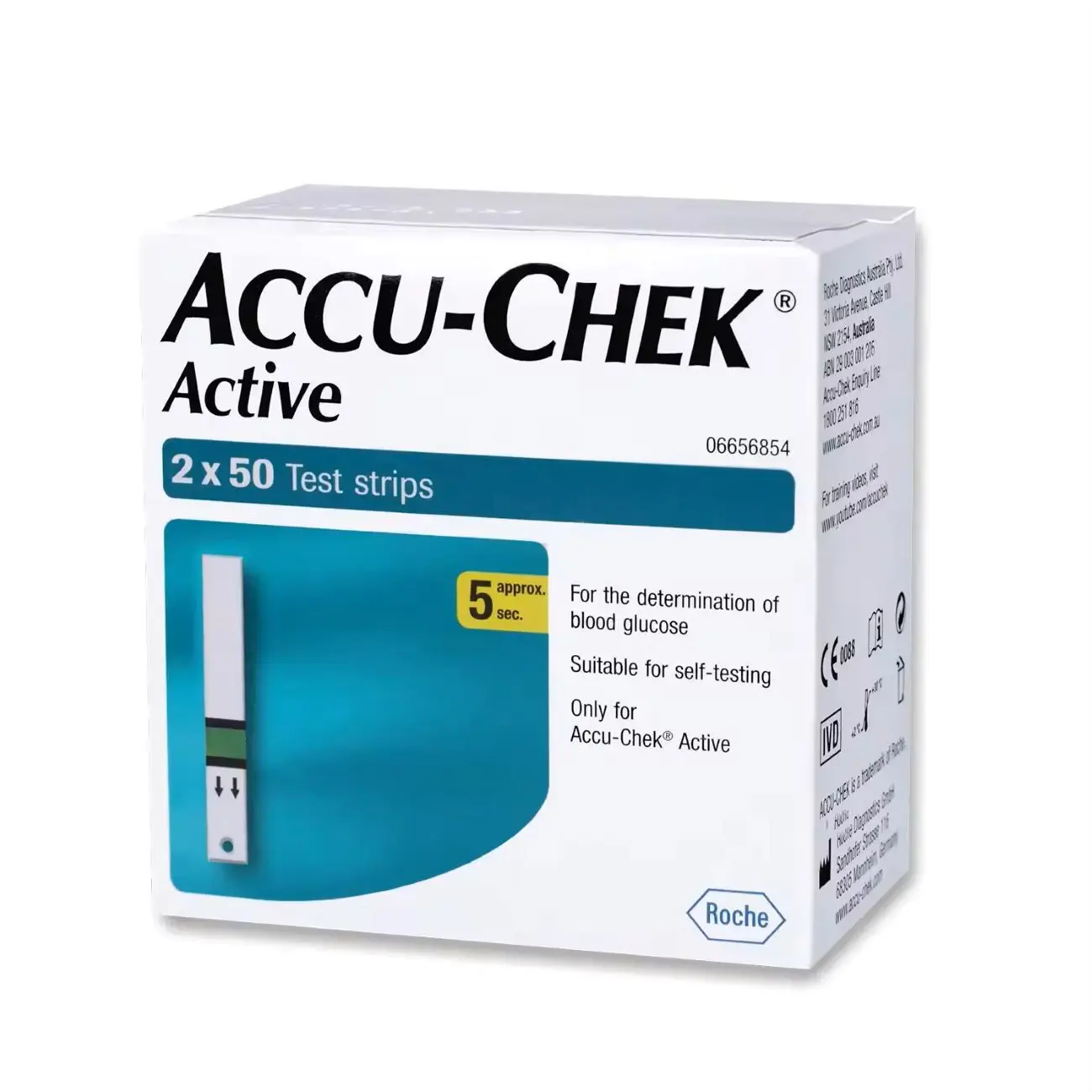 Accu-Chek Active 50 Test Strips and Lancets for blood Glucometer