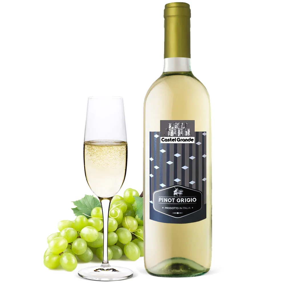 Итальянское белое вино Inzolia Pinot Grigio IGT Sicilia 750 мл столовое вино качественная стеклянная бутылка