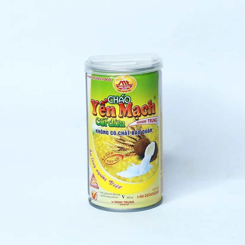 Instant Soup - Canned Oats Grain Instant Porridge with Coconut Milk (No preservative) from Vietnam