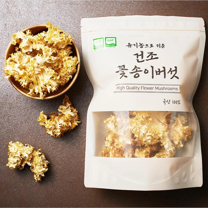 Korea Jipyeongsun MushFarm GAP Organic Dried Flower Medicinal Mushroom 50g For Skin Aging/ Gout/ Hyperlipidemia/ Etc