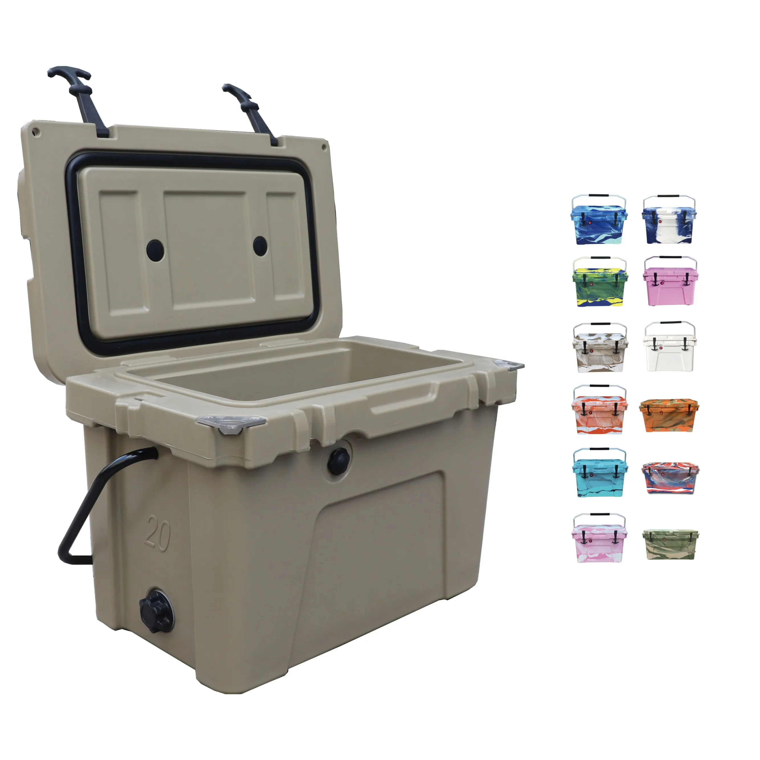 20L custom logo insulated portable thermal Multifunctional rotomolded ice chest cooler wholesale