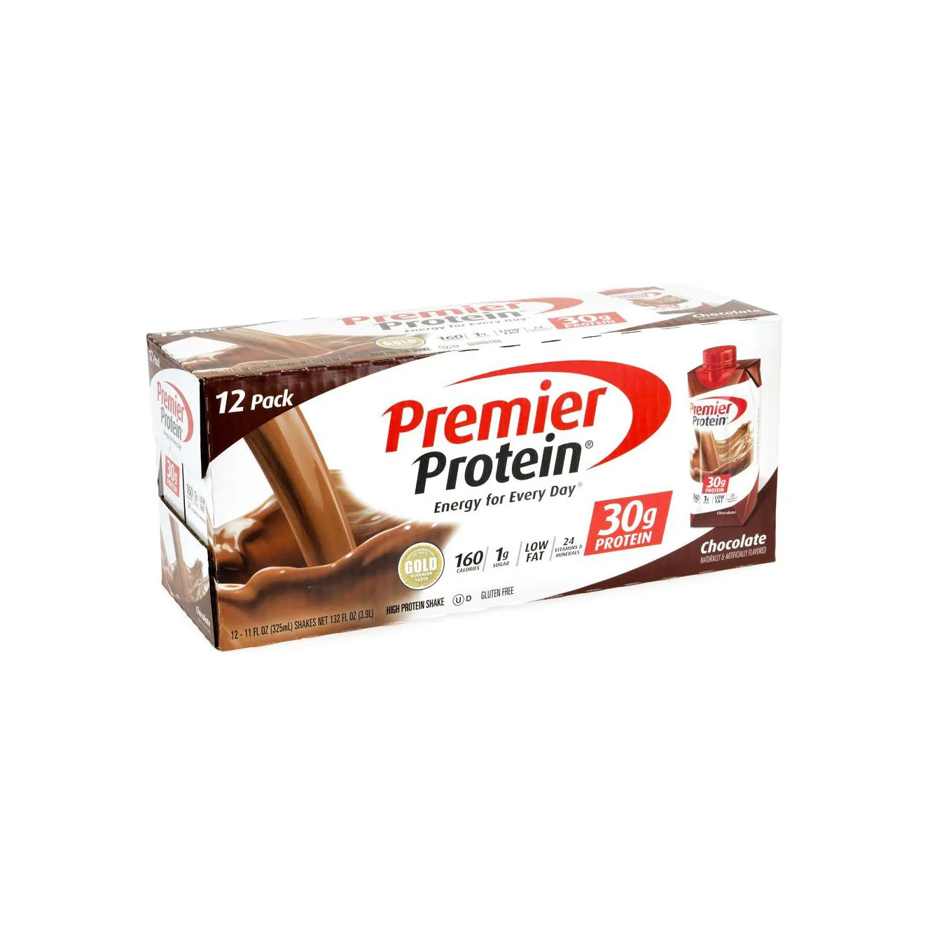 Premier Protein Shake, Chocolate, 30g Protein, 11 fl oz, 12 Ct